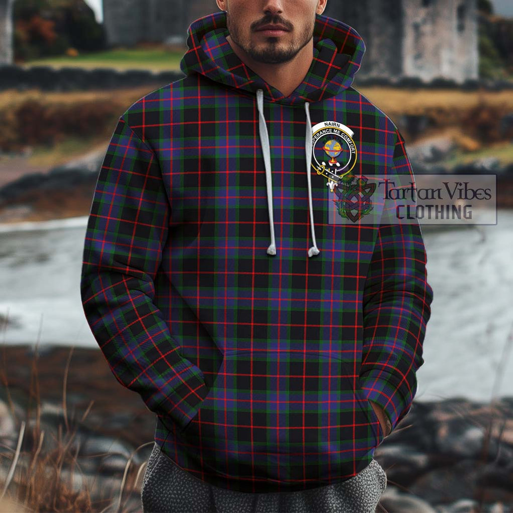 Nairn Tartan Cotton Hoodie with Family Crest Zip Hoodie - Tartan Vibes Clothing
