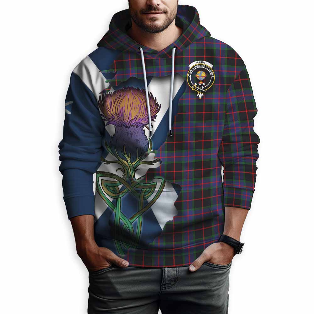 Nairn Tartan Family Crest Hoodie Scottish Thistle Celtic Inspired Pullover Hoodie - Tartan Vibes Clothing