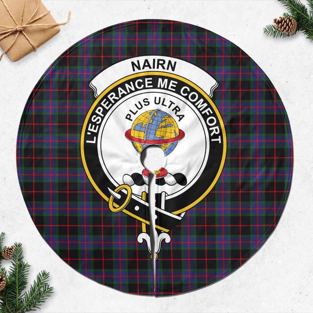 Nairn Tartan Christmas Tree Skirt with Family Crest 47*47 inch - Tartan Vibes Clothing