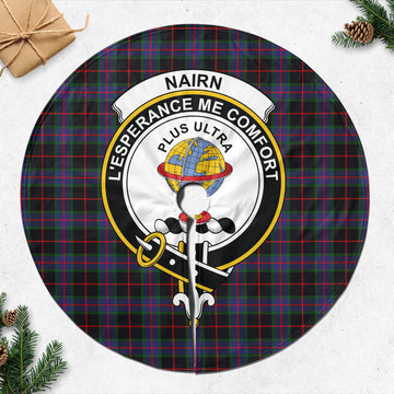 Nairn Tartan Christmas Tree Skirt with Family Crest 47*47 inch - Tartan Vibes Clothing