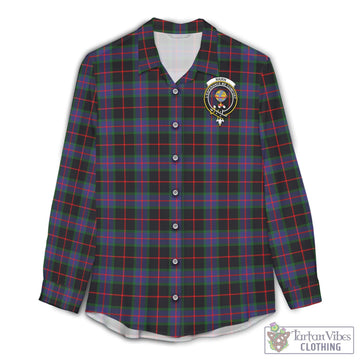 Nairn Tartan Women's Casual Shirt with Family Crest Female - Tartan Vibes Clothing
