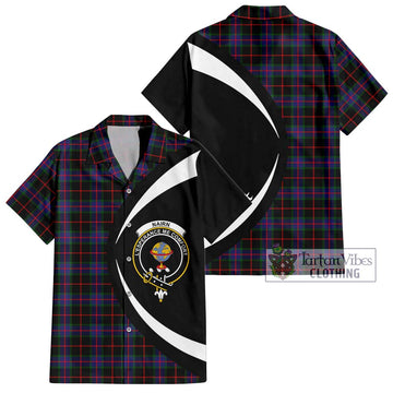 Nairn Tartan Hawaiian Shirt with Family Crest Circle Style Kid - Tartan Vibes Clothing