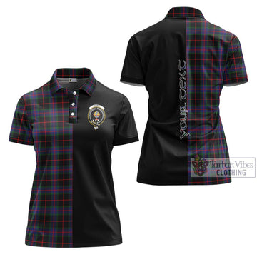 Nairn Tartan Women's Polo Shirt with Family Crest and Half Of Me Style Women - Tartan Vibes Clothing