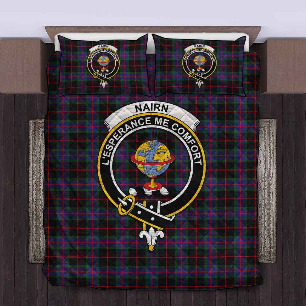 Nairn Tartan Quilt Bed Set with Family Crest King - Tartan Vibes Clothing