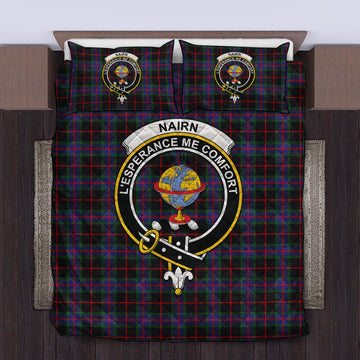 Nairn Tartan Quilt Bed Set with Family Crest King - Tartan Vibes Clothing