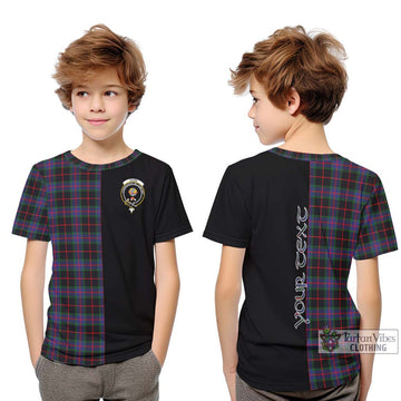 Nairn Tartan Kid T-Shirt with Family Crest and Half Of Me Style Youth XL Size14 - Tartan Vibes Clothing