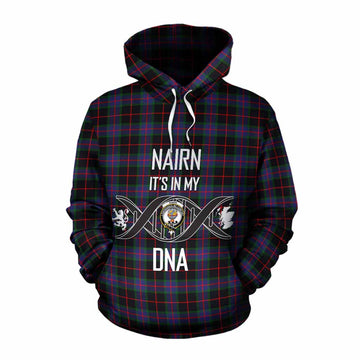 Nairn Tartan Cotton Hoodie with Family Crest DNA In Me Style Pullover Hoodie XS - Tartan Vibes Clothing