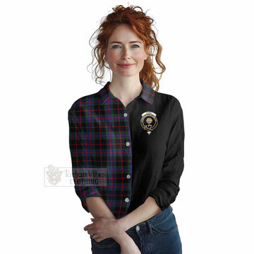 Nairn Tartan Women's Casual Shirt with Family Crest and Half Of Me Style Female - Tartan Vibes Clothing