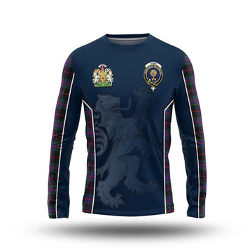 Nairn Tartan Long Sleeve T-Shirt with Family Crest and Lion Rampant Vibes Sport Style Unisex - Tartan Vibes Clothing