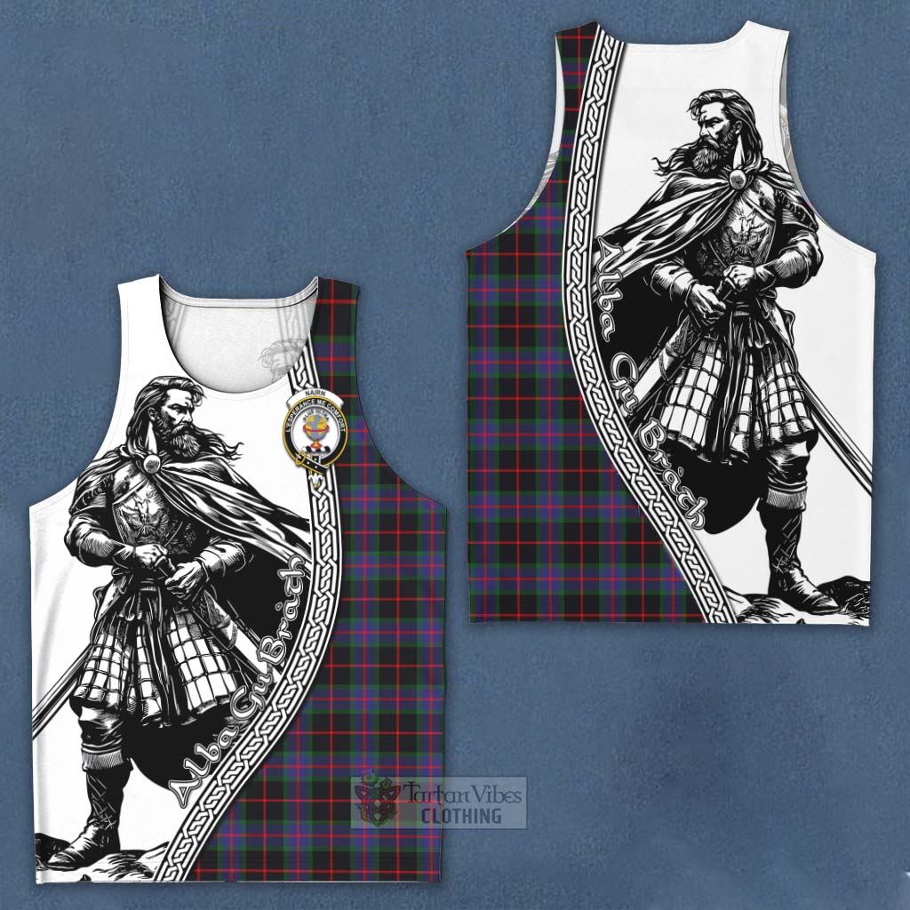 Nairn Tartan Clan Crest Men's Tank Top with Highlander Warrior Celtic Style Men - Tartan Vibes Clothing
