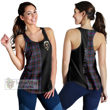 Nairn Tartan Women's Racerback Tanks with Family Crest and Half Of Me Style 4XL - Tartan Vibes Clothing