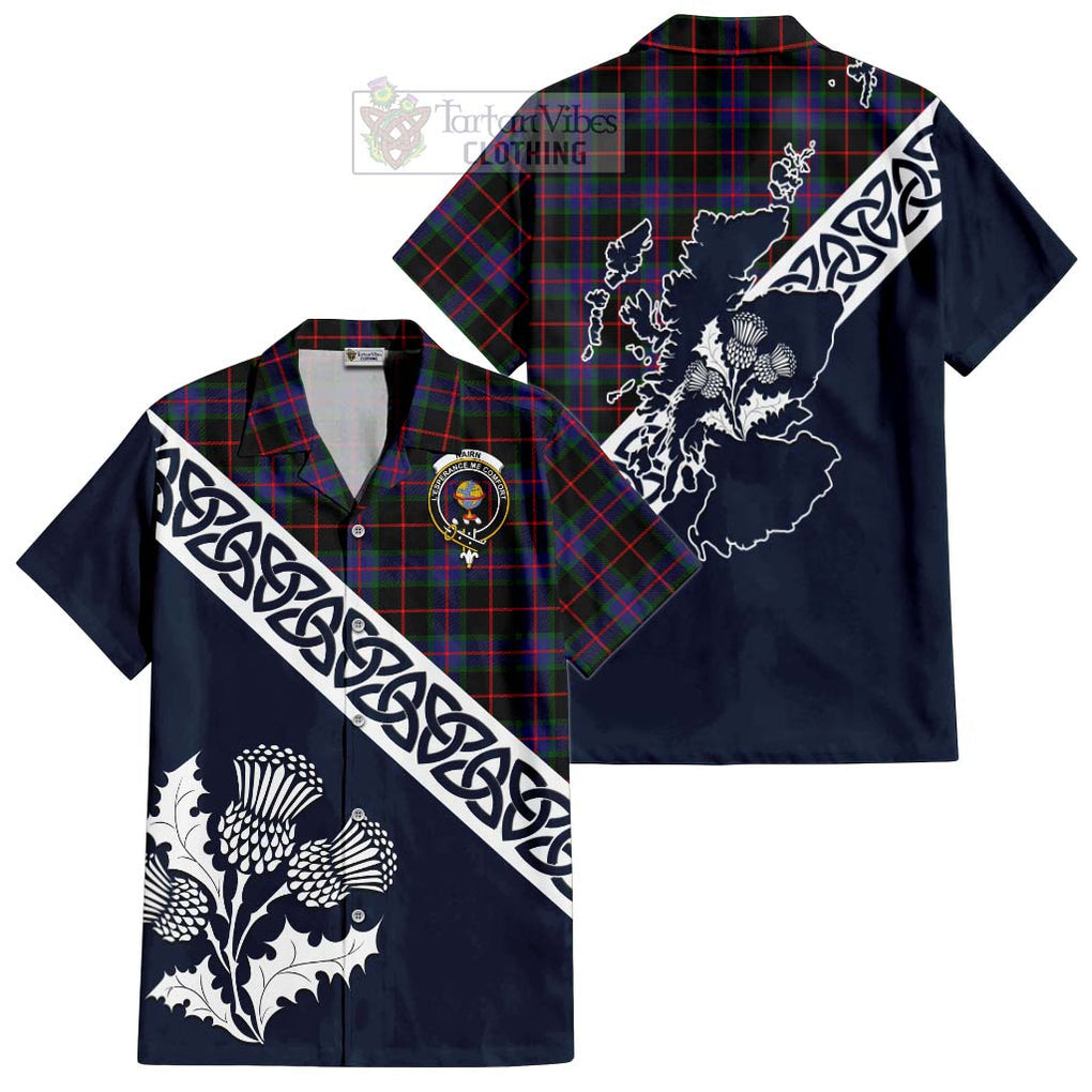 Nairn Tartan Hawaiian Shirt Featuring Thistle and Scotland Map Kid - Tartan Vibes Clothing