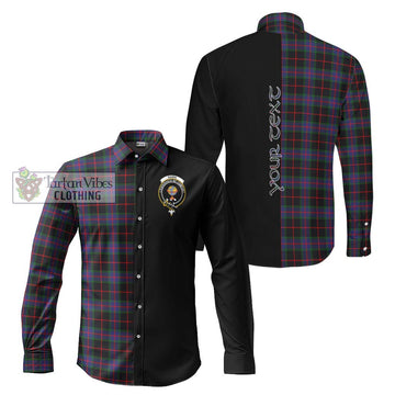 Nairn Tartan Long Sleeve Button Shirt with Family Crest and Half Of Me Style Men's Shirt S - Tartanvibesclothing Shop