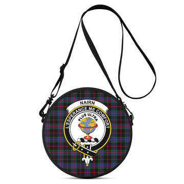 Nairn Tartan Round Satchel Bags with Family Crest One Size 9*9*2.7 inch - Tartan Vibes Clothing
