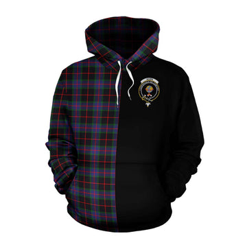 Nairn Tartan Cotton Hoodie with Family Crest and Half Of Me Style Pullover Hoodie XS - Tartan Vibes Clothing