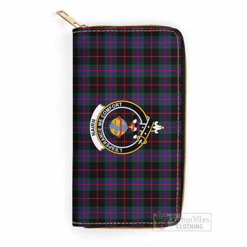 Tartan Vibes Clothing Nairn Tartan Women's Leather Wallet with Family Crest