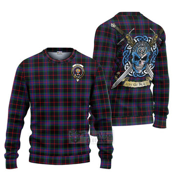 Nairn Tartan Ugly Sweater with Family Crest Celtic Skull Style Unisex - Tartan Vibes Clothing