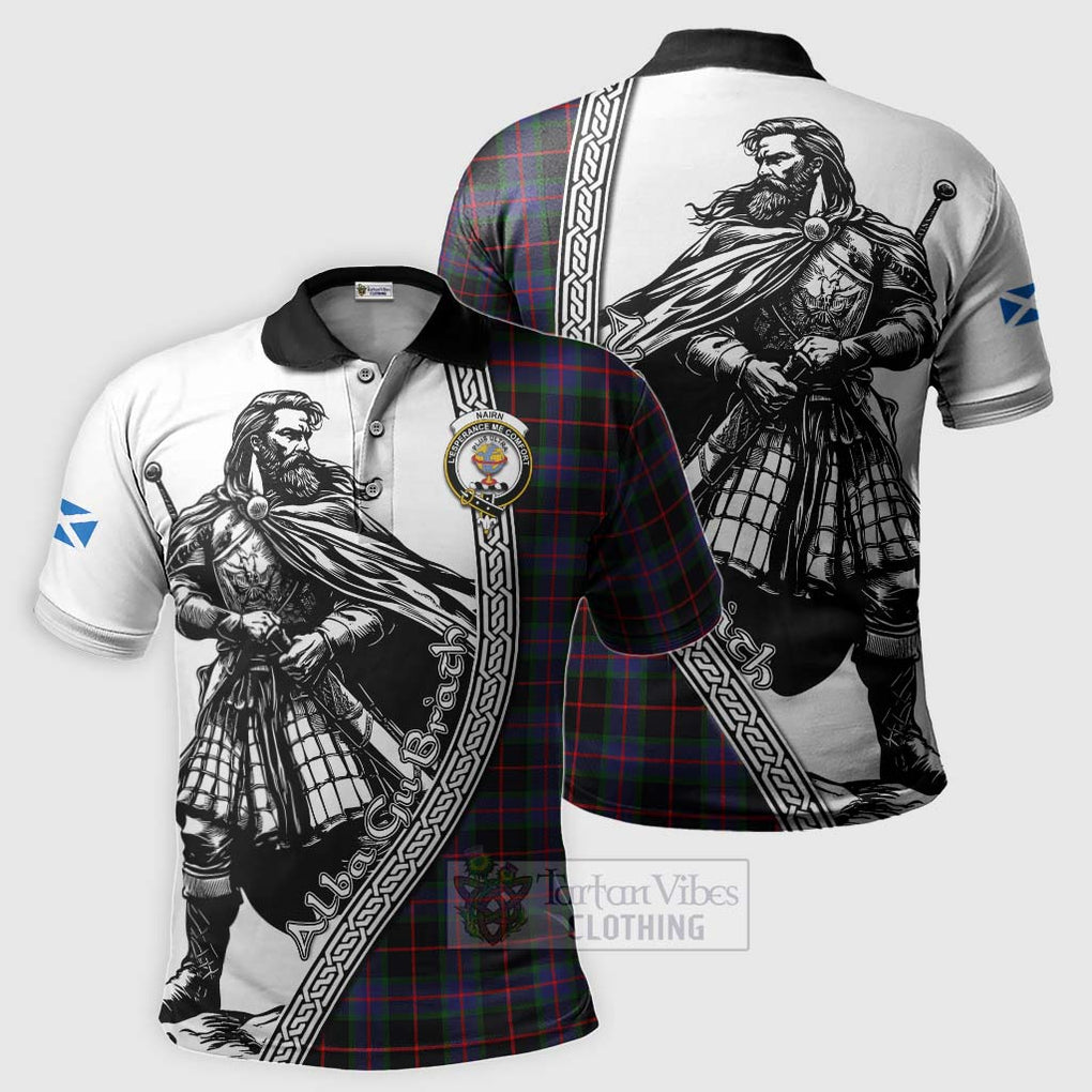Nairn Tartan Clan Crest Polo Shirt with Highlander Warrior Celtic Style Kid - Tartan Vibes Clothing