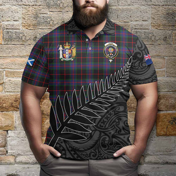 Nairn Crest Tartan Polo Shirt with New Zealand Silver Fern Half Style Kid - Tartan Vibes Clothing
