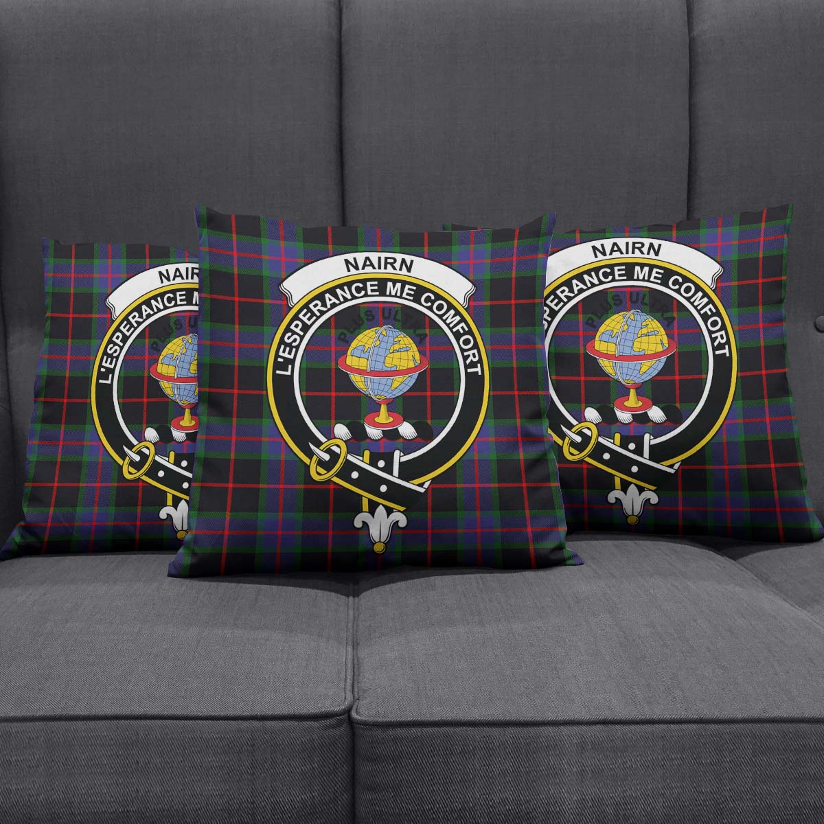Nairn Tartan Pillow Cover with Family Crest Rectangle Pillow Cover 51*91cm - Tartan Vibes Clothing