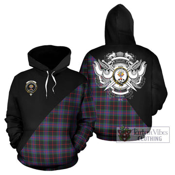 Nairn Tartan Hoodie with Family Crest and Military Logo Style Zip Hoodie - Tartan Vibes Clothing