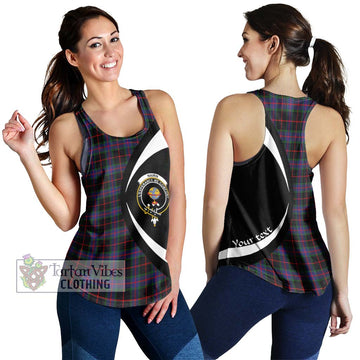 Nairn Tartan Women's Racerback Tanks with Family Crest Circle Style 4XL - Tartan Vibes Clothing
