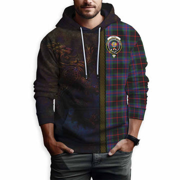 Nairn Tartan Family Crest Hoodie Alba Gu Brath Be Brave Lion Ancient Style Pullover Hoodie - Tartan Vibes Clothing