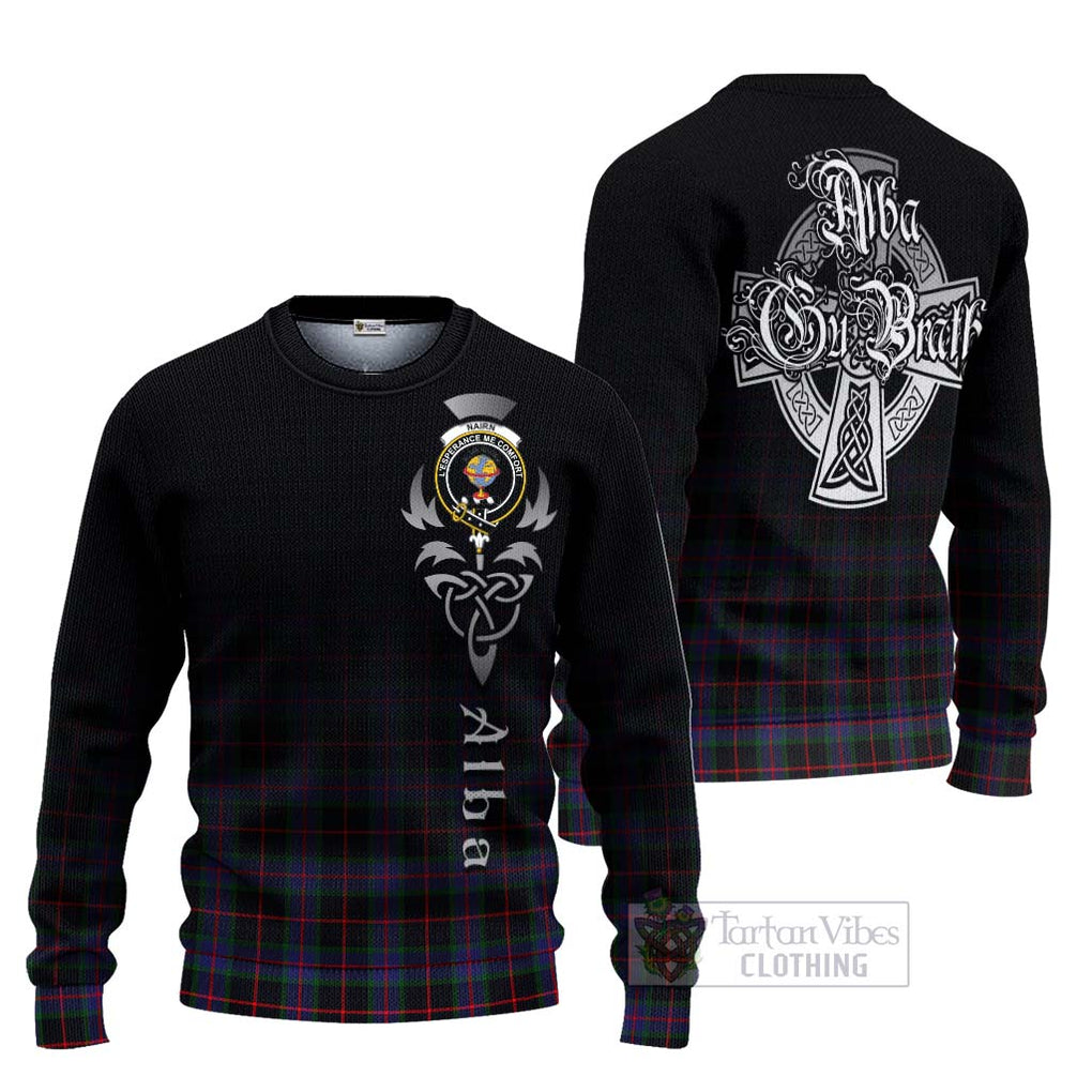 Nairn Tartan Ugly Sweater Featuring Alba Gu Brath Family Crest Celtic Inspired Unisex - Tartan Vibes Clothing
