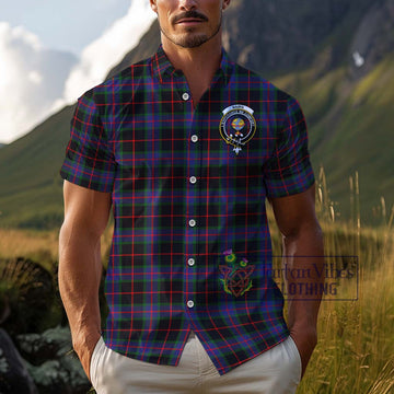 Nairn Tartan Cotton Hawaiian Shirt with Family Crest Kid - Tartan Vibes Clothing