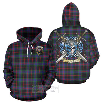 Nairn Tartan Hoodie with Family Crest Celtic Skull Style Zip Hoodie - Tartan Vibes Clothing