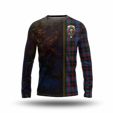 Nairn Tartan Family Crest Long Sleeve T-Shirt Alba Gu Brath Be Brave Lion Ancient Style Unisex - Tartan Vibes Clothing