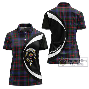 Nairn Tartan Women's Polo Shirt with Family Crest Circle Style Women - Tartan Vibes Clothing