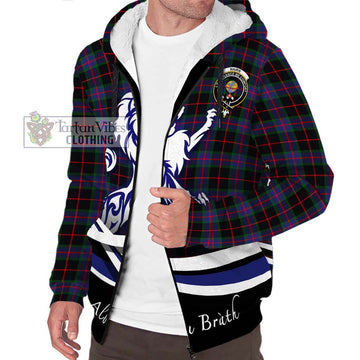 Nairn Tartan Sherpa Hoodie with Alba Gu Brath Regal Lion Emblem Unisex S - Tartan Vibes Clothing