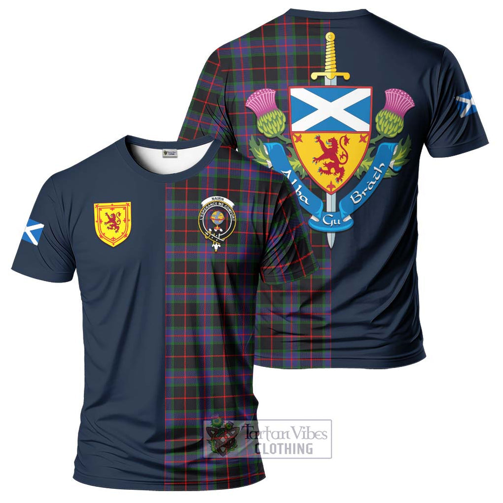 Nairn Tartan T-Shirt Alba with Scottish Lion Royal Arm Half Style Kid's Shirt - Tartan Vibes Clothing
