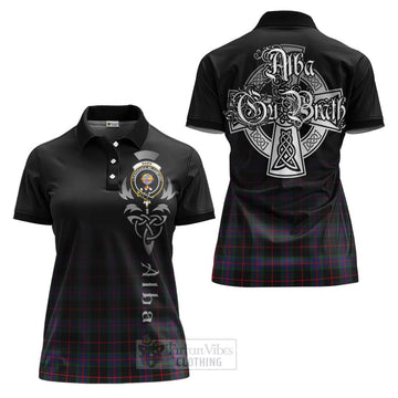 Nairn Tartan Women's Polo Shirt Featuring Alba Gu Brath Family Crest Celtic Inspired Women - Tartan Vibes Clothing