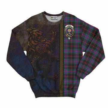 Nairn Tartan Family Crest Sweatshirt Alba Gu Brath Be Brave Lion Ancient Style Unisex - Tartan Vibes Clothing