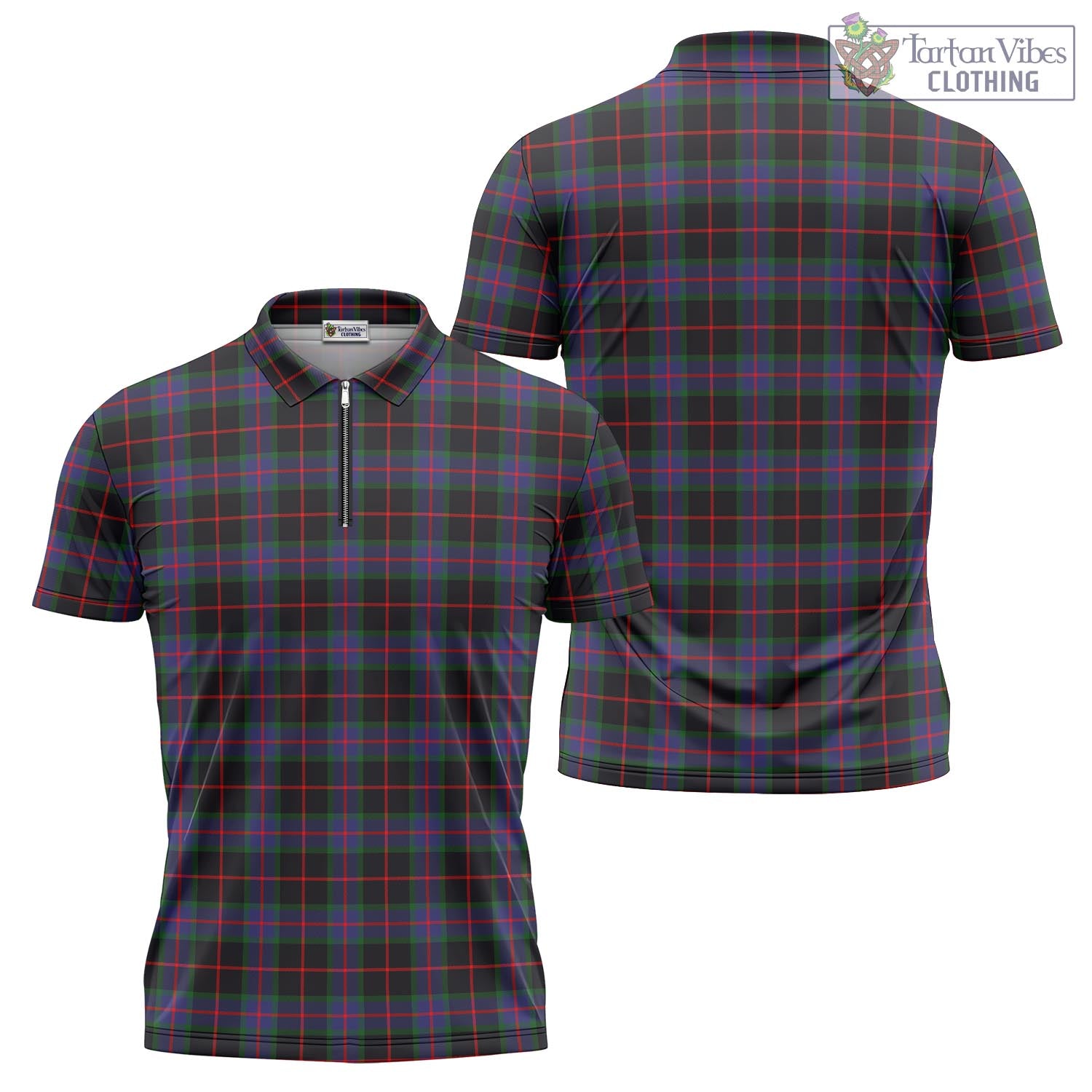 Nairn Tartan Zipper Polo Shirt Unisex - Tartan Vibes Clothing