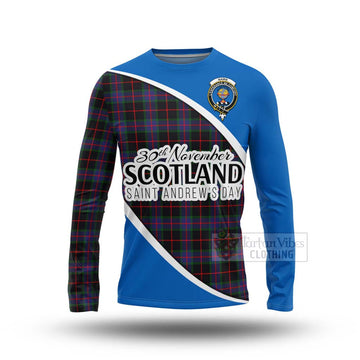 Nairn Family Crest Tartan Long Sleeve T-Shirt Celebrate Saint Andrew's Day in Style Unisex - Tartan Vibes Clothing
