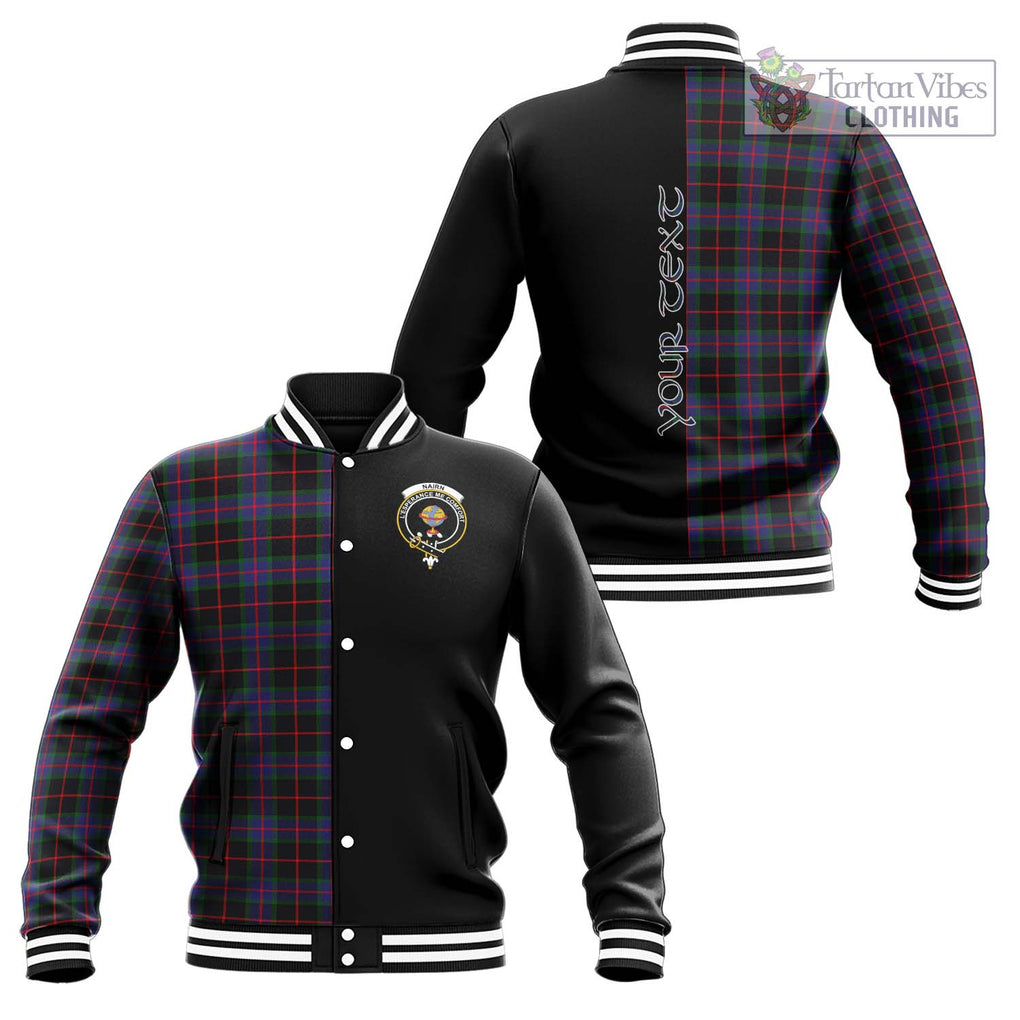 Nairn Tartan Baseball Jacket with Family Crest and Half Of Me Style Unisex - Tartan Vibes Clothing