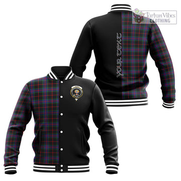 Nairn Tartan Baseball Jacket with Family Crest and Half Of Me Style Unisex - Tartan Vibes Clothing
