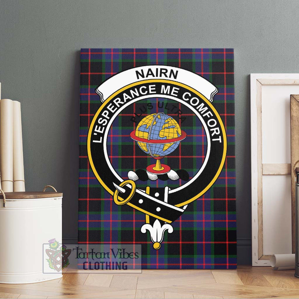 Nairn Tartan Canvas Print Wall Art with Family Crest Without Frame - Tartan Vibes Clothing