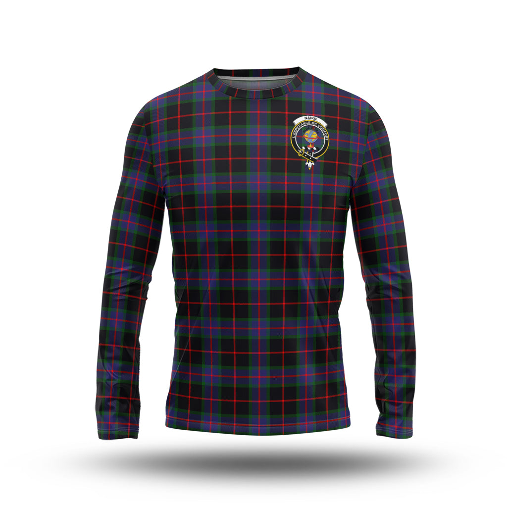 Nairn Tartan Long Sleeve T-Shirt with Family Crest - Tartan Vibes Clothing