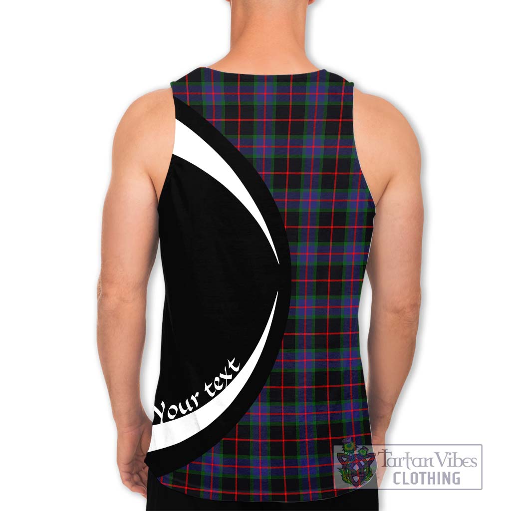 Nairn Tartan Men's Tank Top with Family Crest Circle Style - Tartan Vibes Clothing