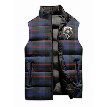Nairn Tartan Sleeveless Puffer Jacket with Family Crest - Tartan Vibes Clothing