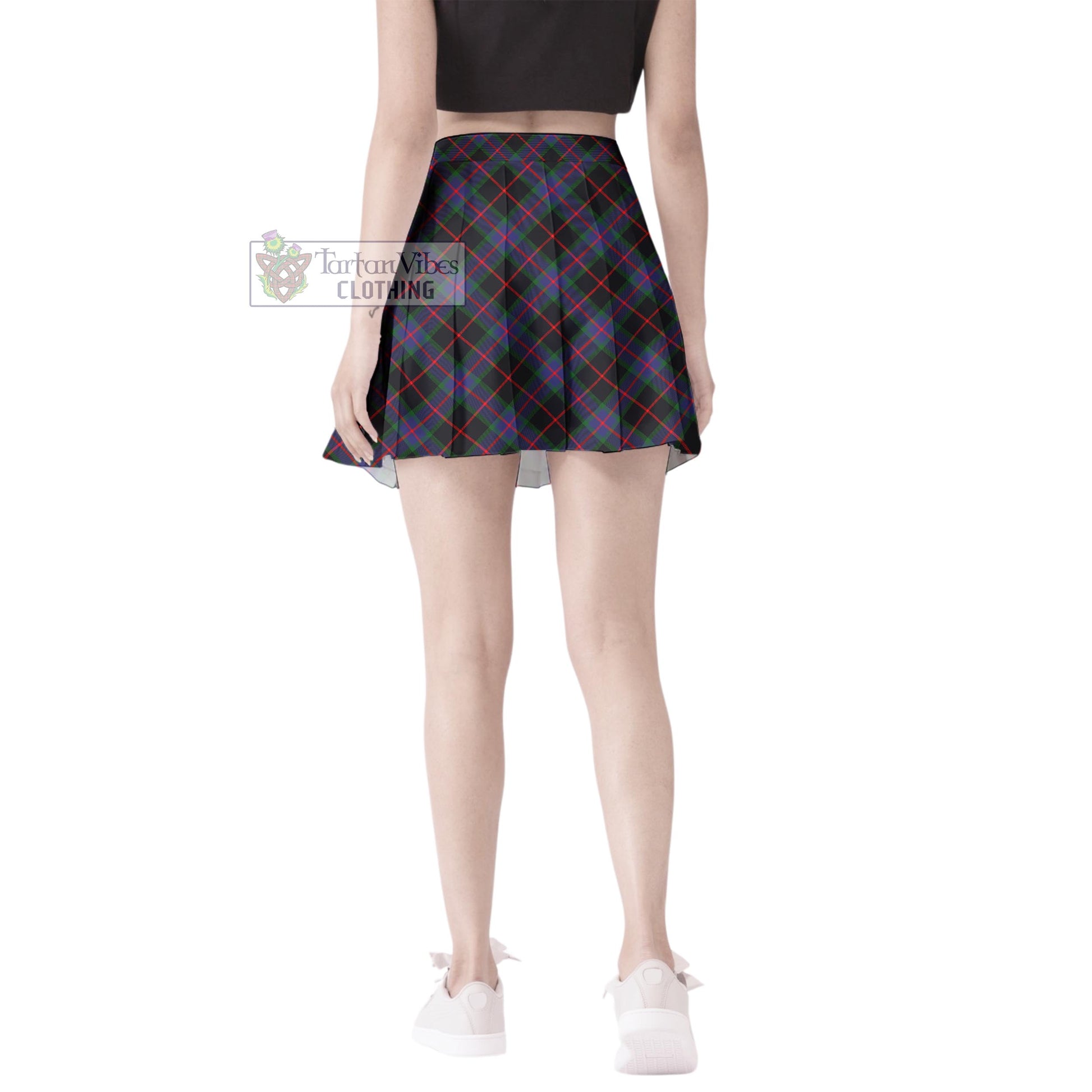 Nairn Tartan Women's Plated Mini Skirt Cross Style - Tartan Vibes Clothing