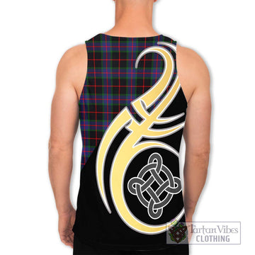 Nairn Tartan Men's Tank Top with Family Crest and Celtic Symbol Style - Tartan Vibes Clothing