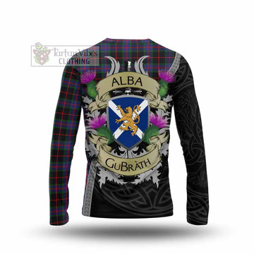 Nairn Tartan Family Crest Long Sleeve T-Shirt Lion Rampant Royal Thistle Shield Celtic Inspired - Tartan Vibes Clothing