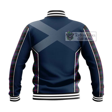 Nairn Tartan Baseball Jacket with Family Crest and Lion Rampant Vibes Sport Style - Tartan Vibes Clothing