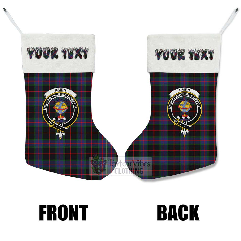 Nairn Tartan Family Crest Christmas Stocking with Personalized Text - Tartan Vibes Clothing