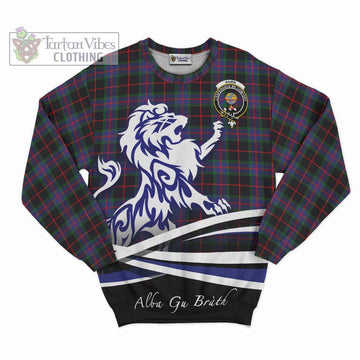 Nairn Tartan Sweatshirt with Alba Gu Brath Regal Lion Emblem - Tartan Vibes Clothing